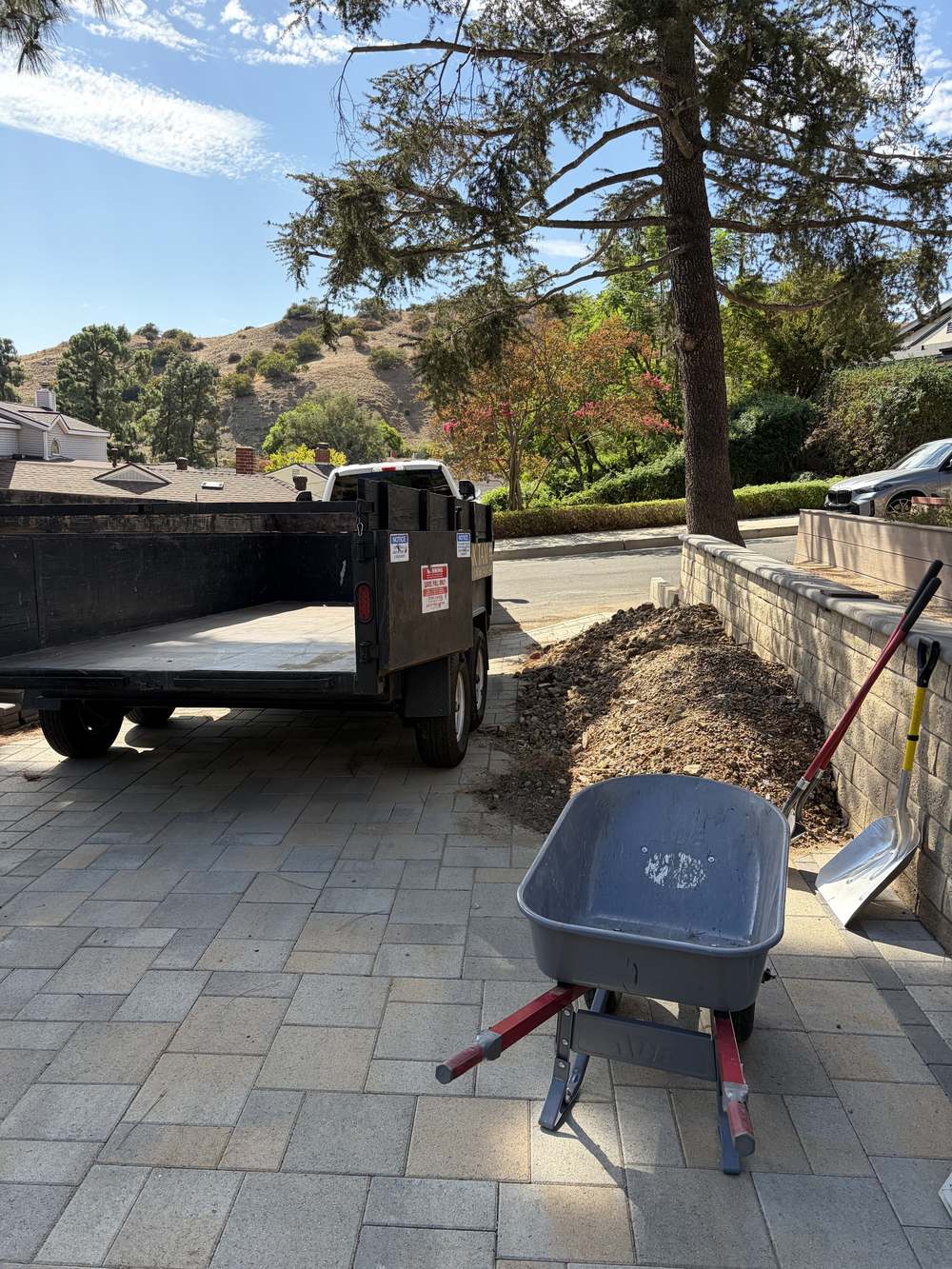 Junk Removal Granada Hills trailer parked on a job in the Granada Hills area